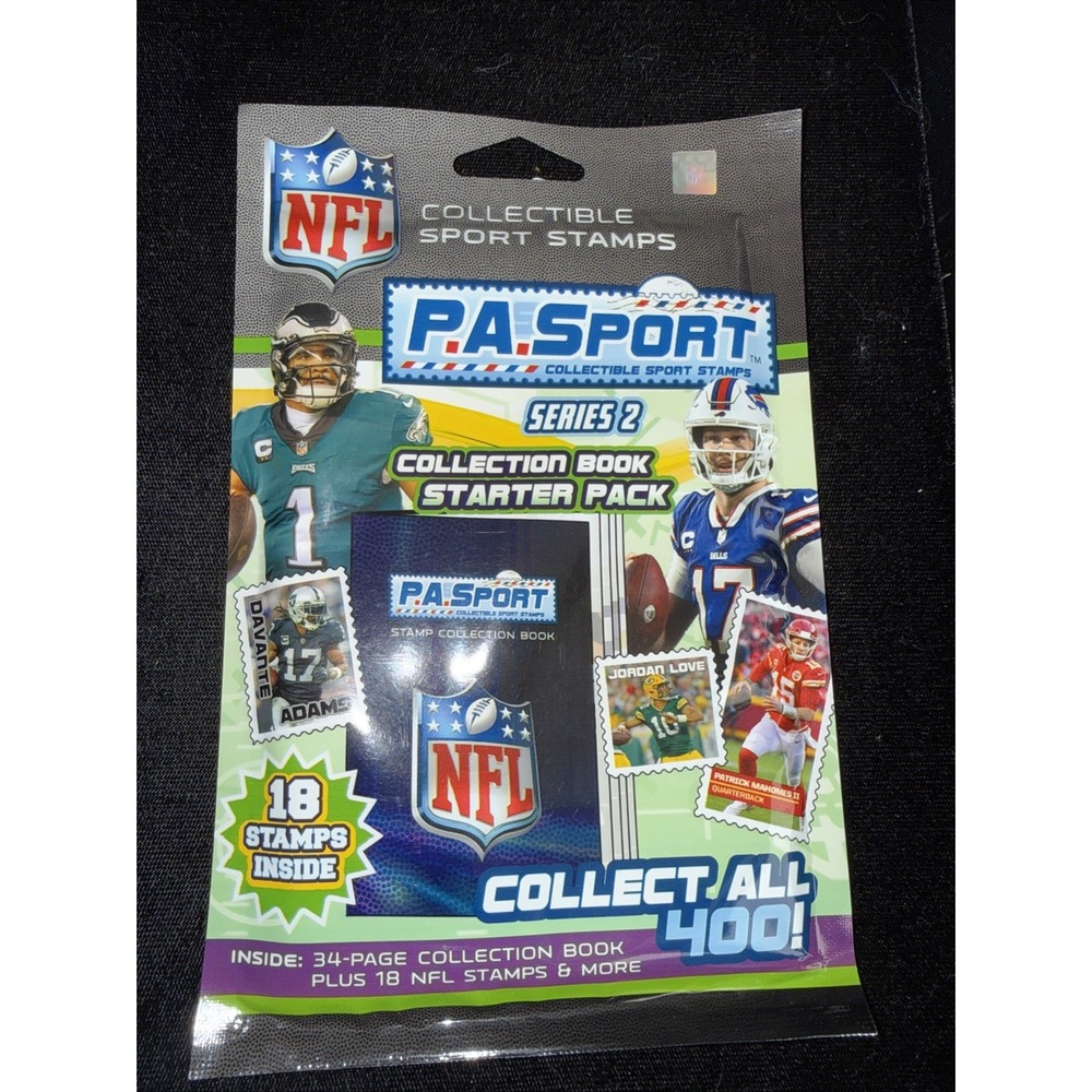 P.A. Sport NFL Collection Starter Pack 18 STAMPS  34 PAGE BOOK  ALLEN HURTS 2259